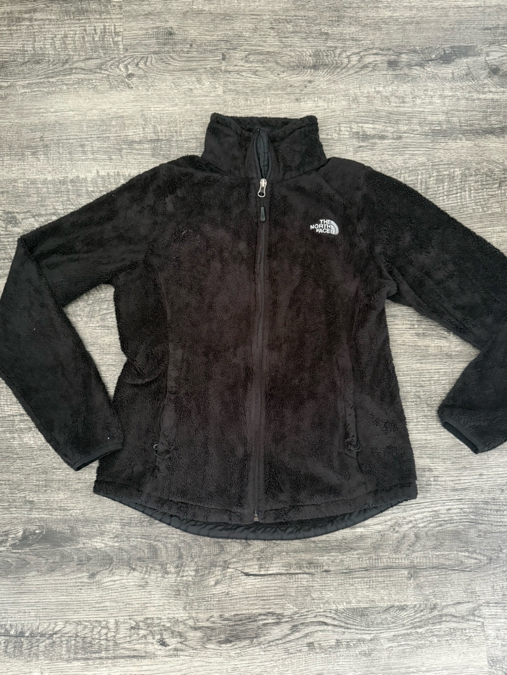 North Face women’s black zip up fleece